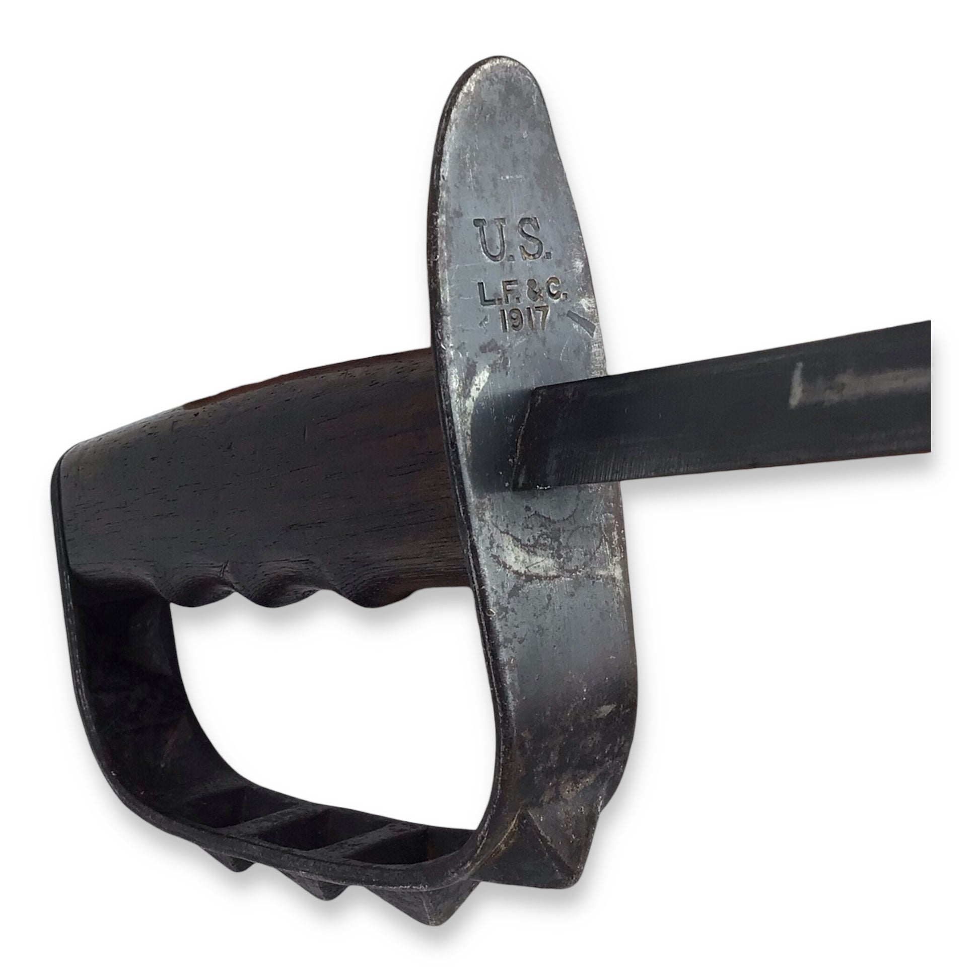U.S. WW1 Army M1917 Knuckle Trench Knife by L.F. & C. Original Marked