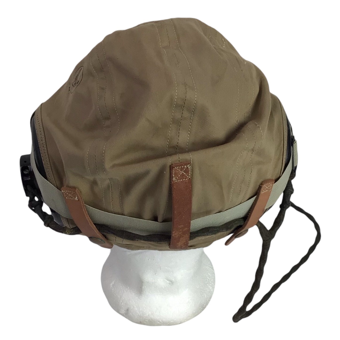 U.S. WW2 Army Air Forces AN-H-15 Summer Flight Helmet with Polaroid Goggles & Radio Lead