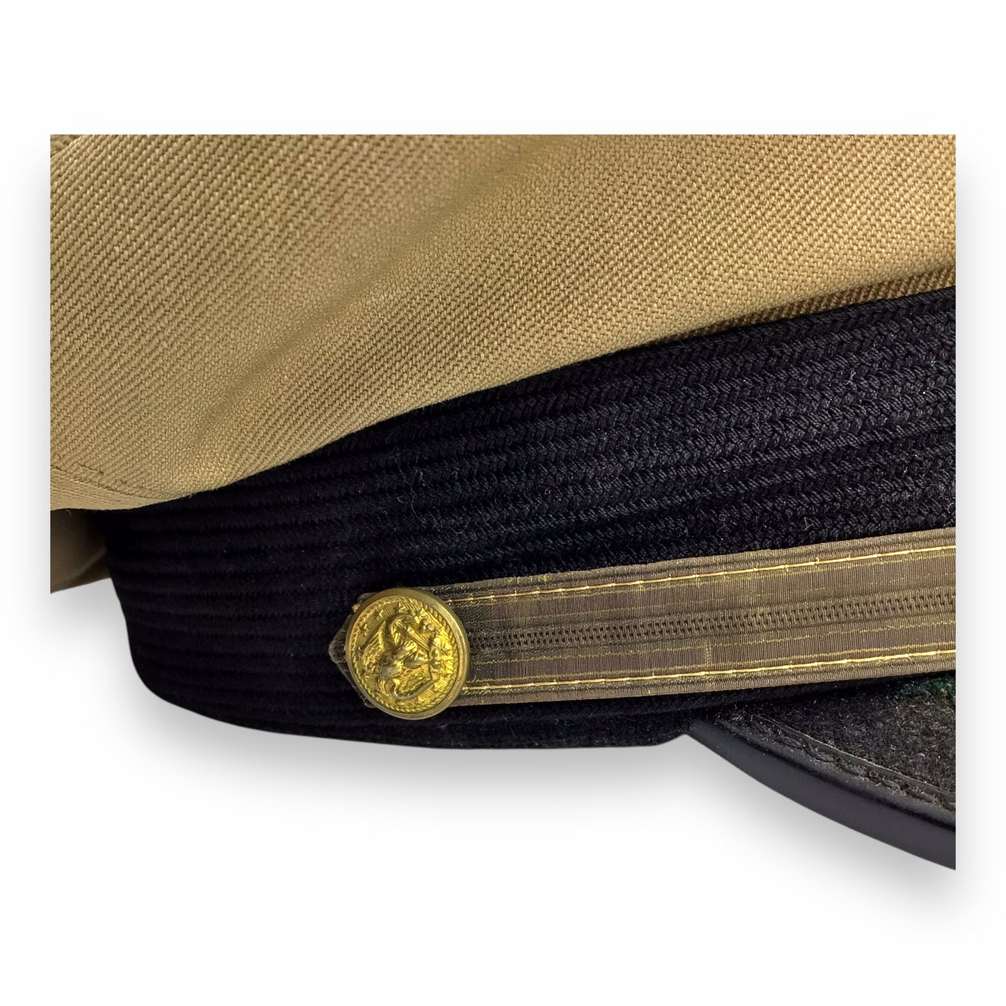 U.S. WW2 Navy Commander Visor Cap | Bancroft Zephyr Khaki Officer Cap