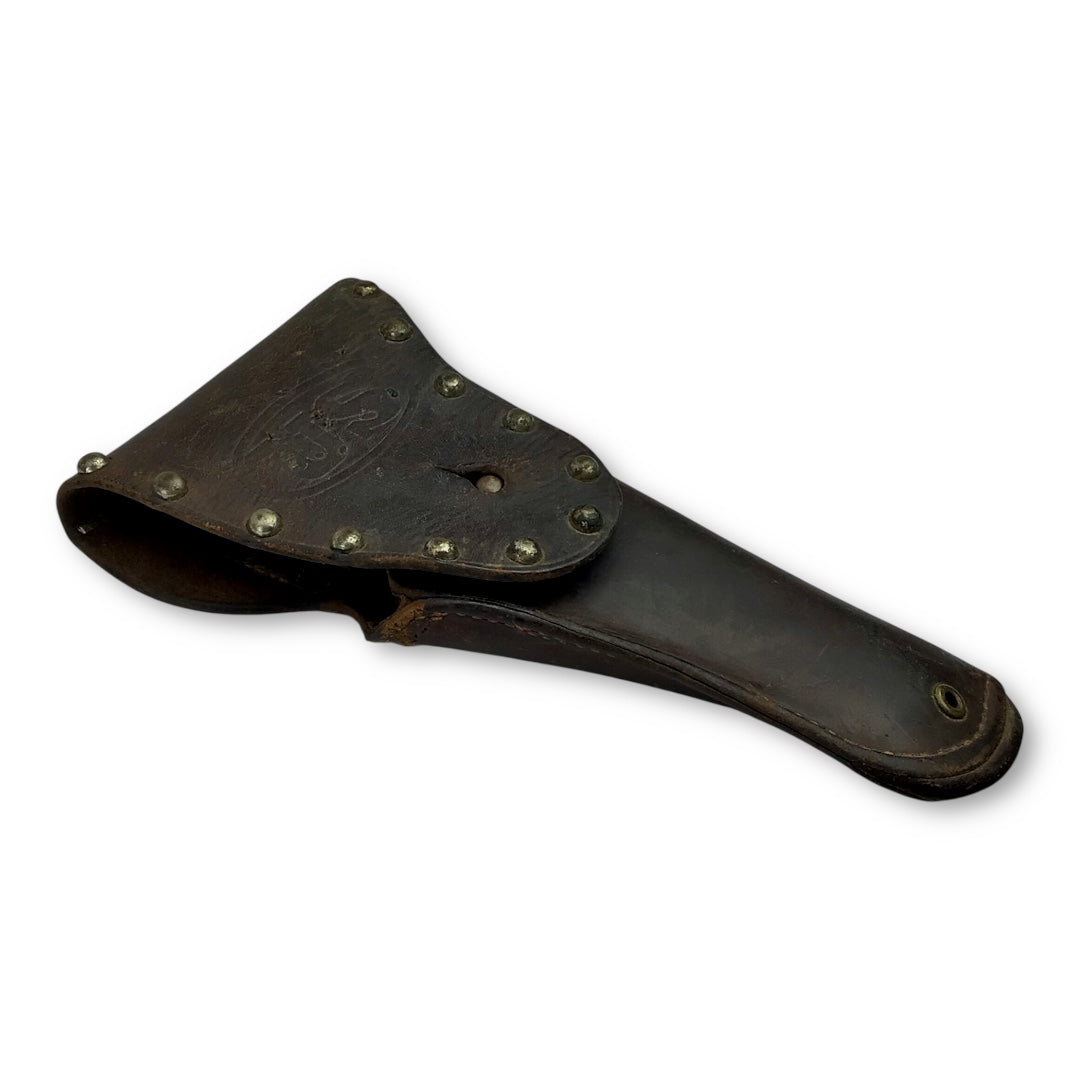 U.S. WWII Leather Pistol Holster Boyt 1940 & Non-Regulation Brass Stud