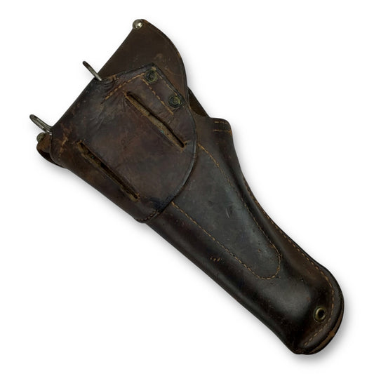 U.S. WWII Leather Pistol Holster Boyt 1940 & Non-Regulation Brass Stud