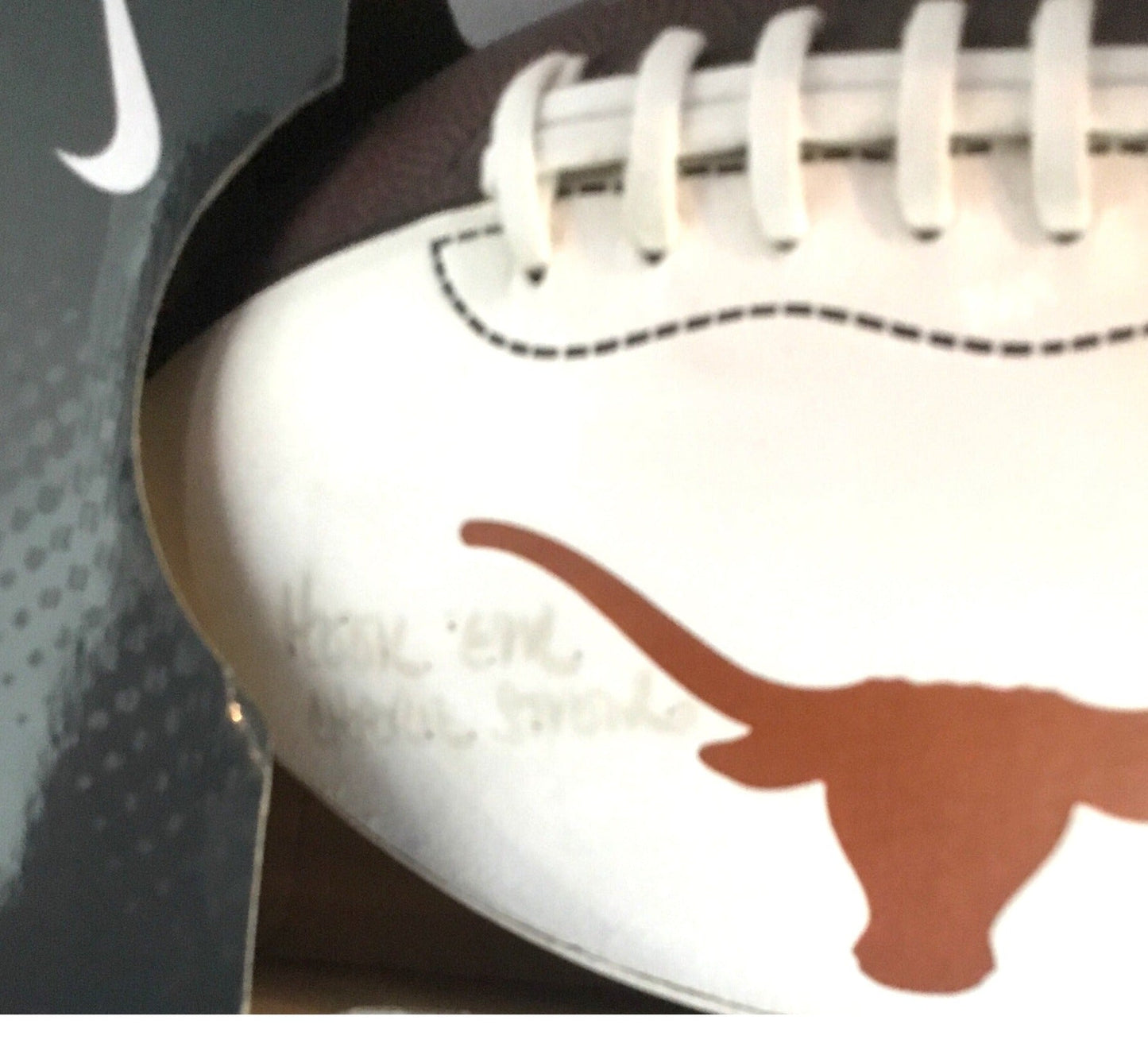 U.T Longhorn NIke Football Signed By CHARLIE STRONG Signature