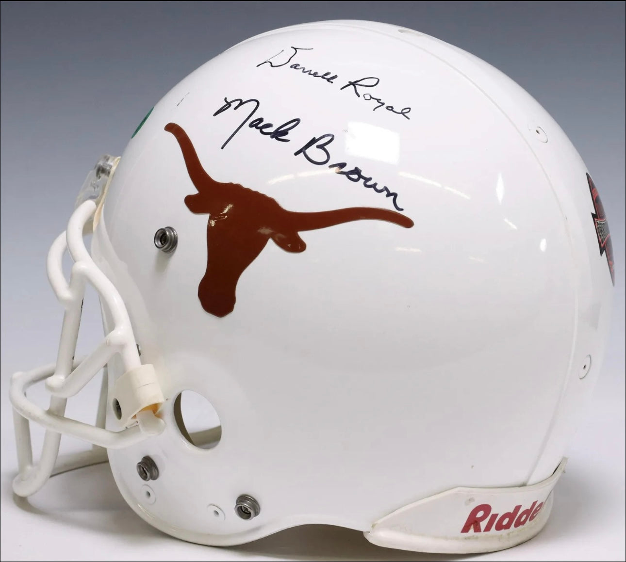 U.T. Longhorns 2005 Game Used Rose Bowl Helmet Royal & Brown Autographed