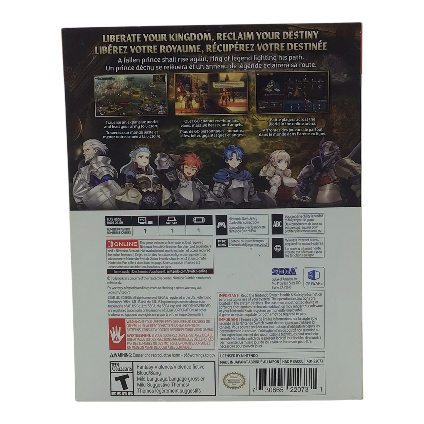 Unicorn Overlord Collector's Monarch Edition - Nintendo Switch