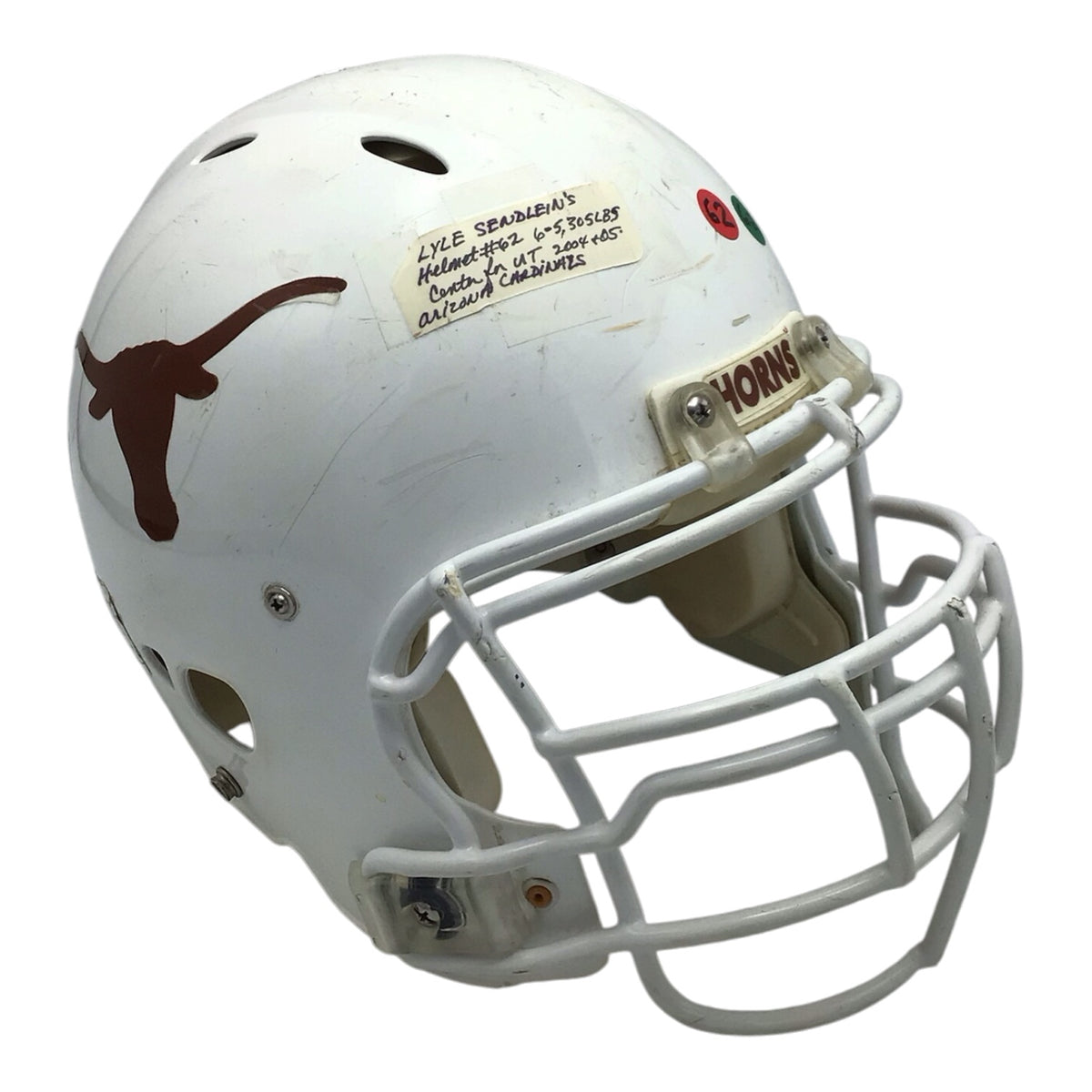 University Of Texas Football Helmet Game Used Autographed By Mack Brown