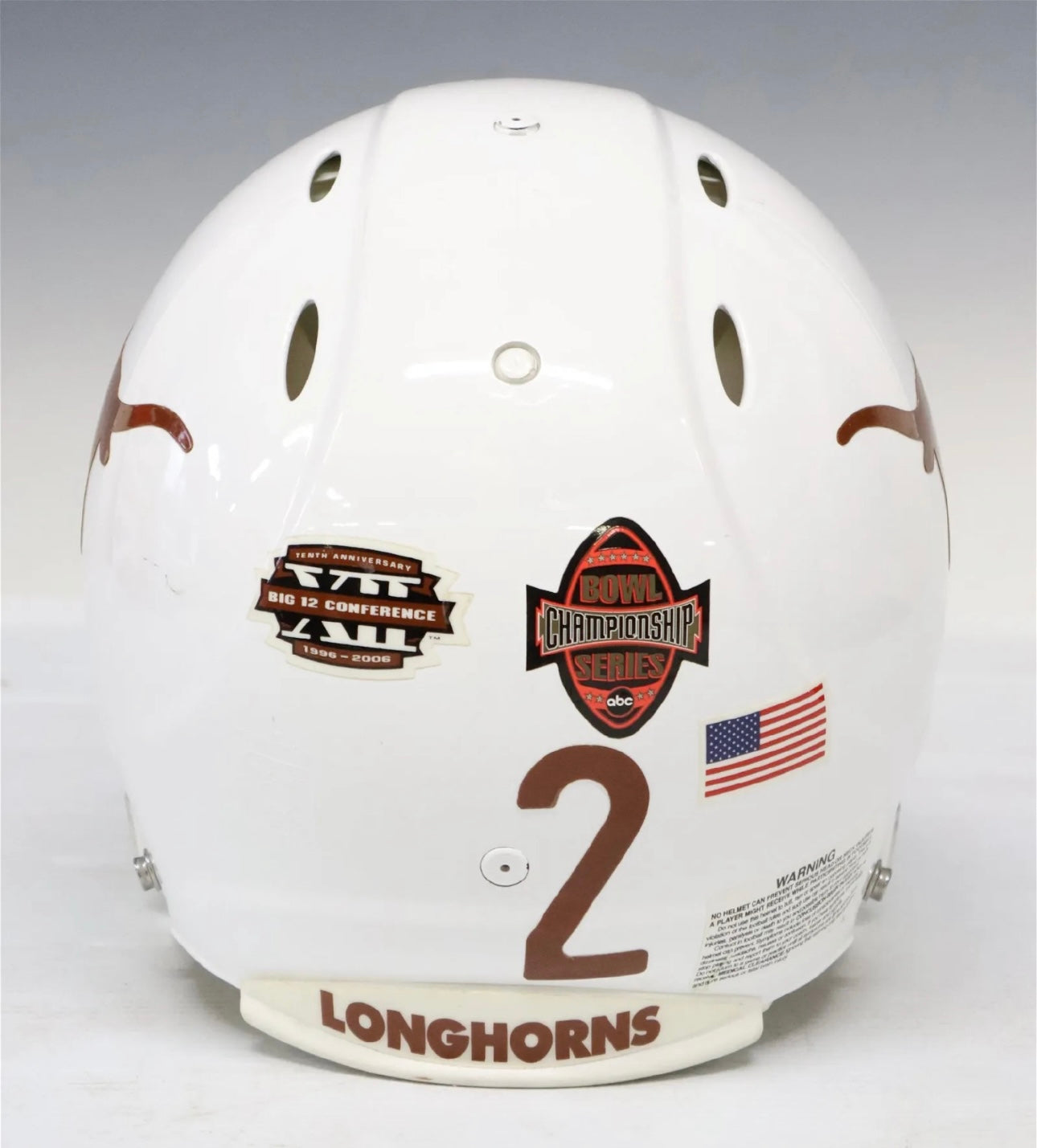 University Of Texas Longhorns Game Used Football Helmet 2005 #2 Brian Carter