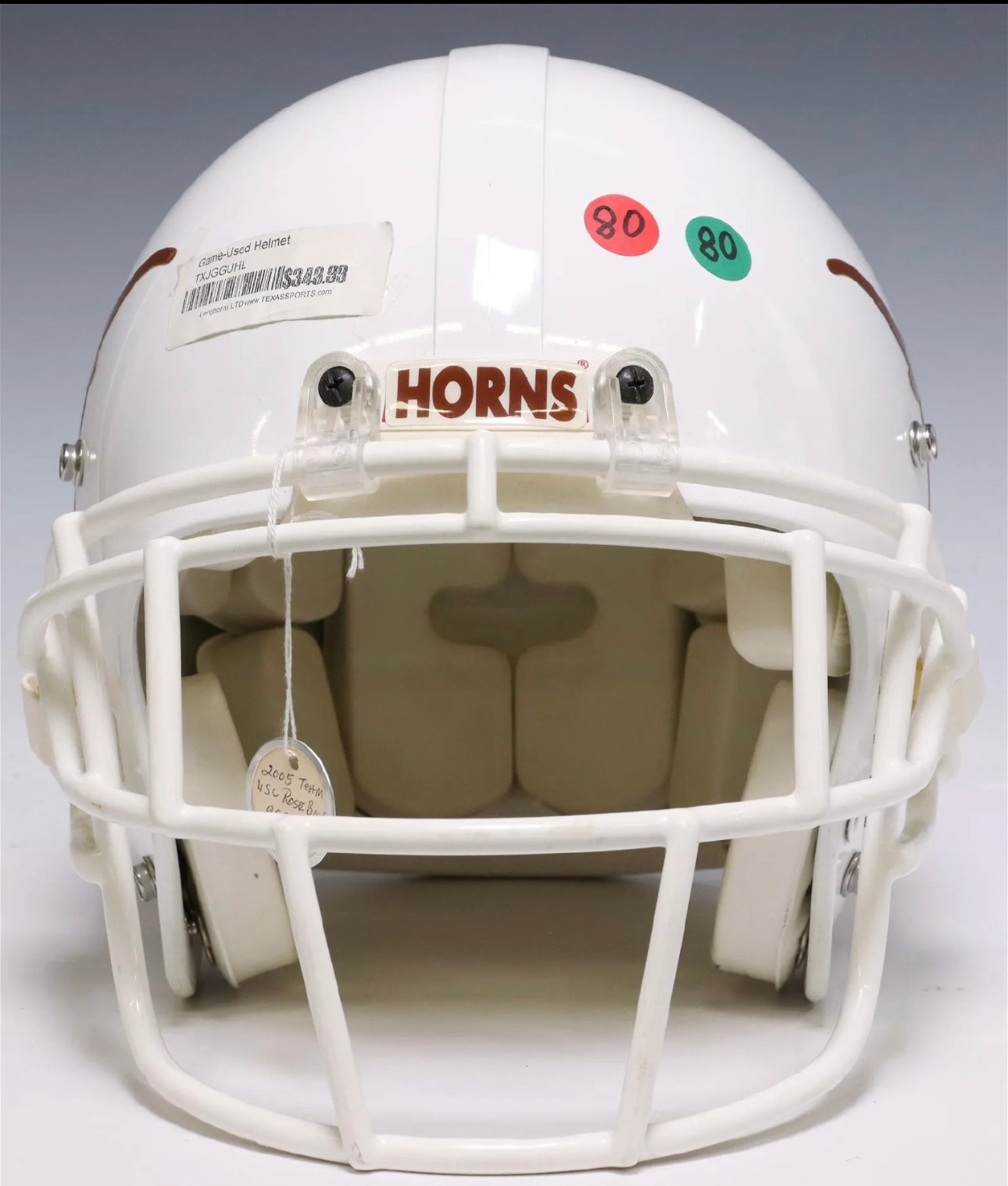 Game used sales football helmets