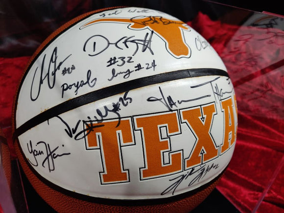 University of Texas Longhorns Autographed Basketball 2000-01 Season