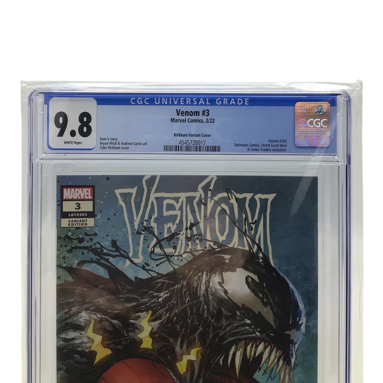 Venom #3 Kirkham Variant Cover - CGC Graded 9.8