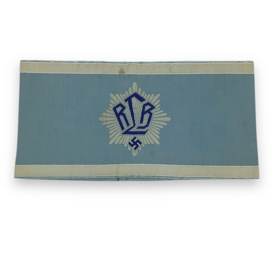 Very Rare German WW2 RLB Officer Armband, First Pattern