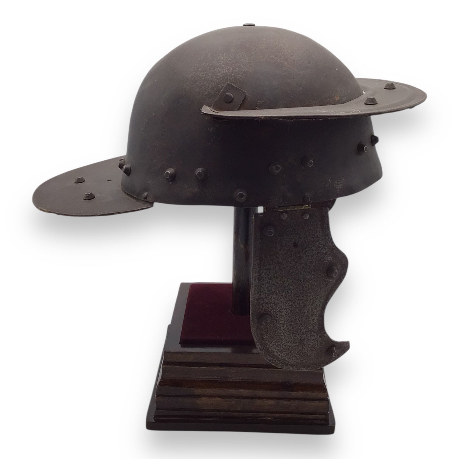 Victorian-Era Roman-Style Warrior Helmet with Cheek Guards – Decorative Armor