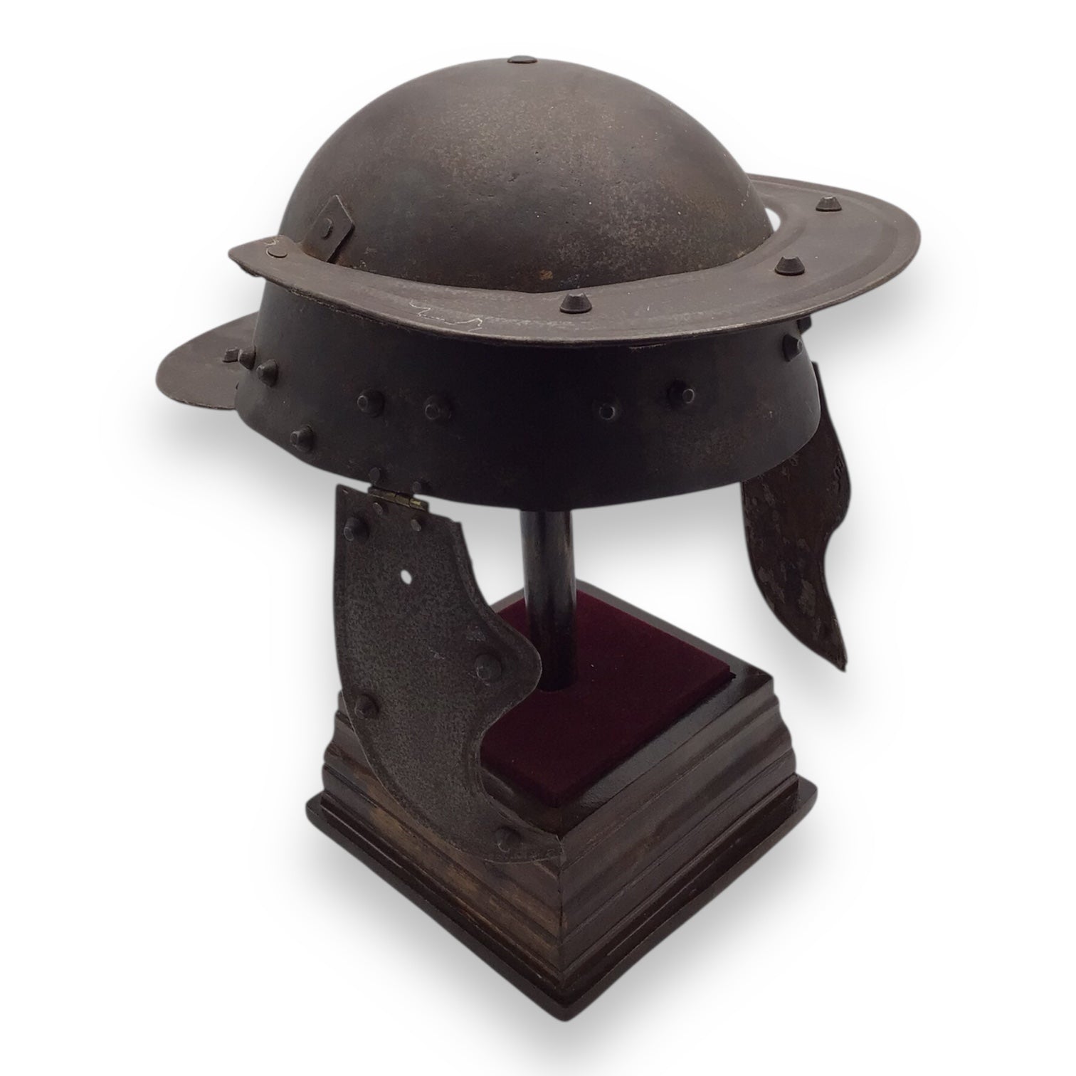 Victorian-Era Roman-Style Warrior Helmet with Cheek Guards – Decorative Armor