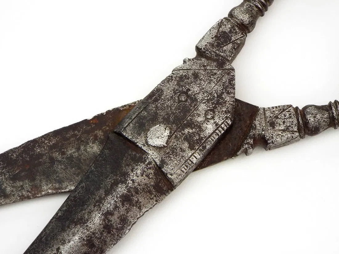 Victorian Era or Earlier Antique Steel Engraved Scissors