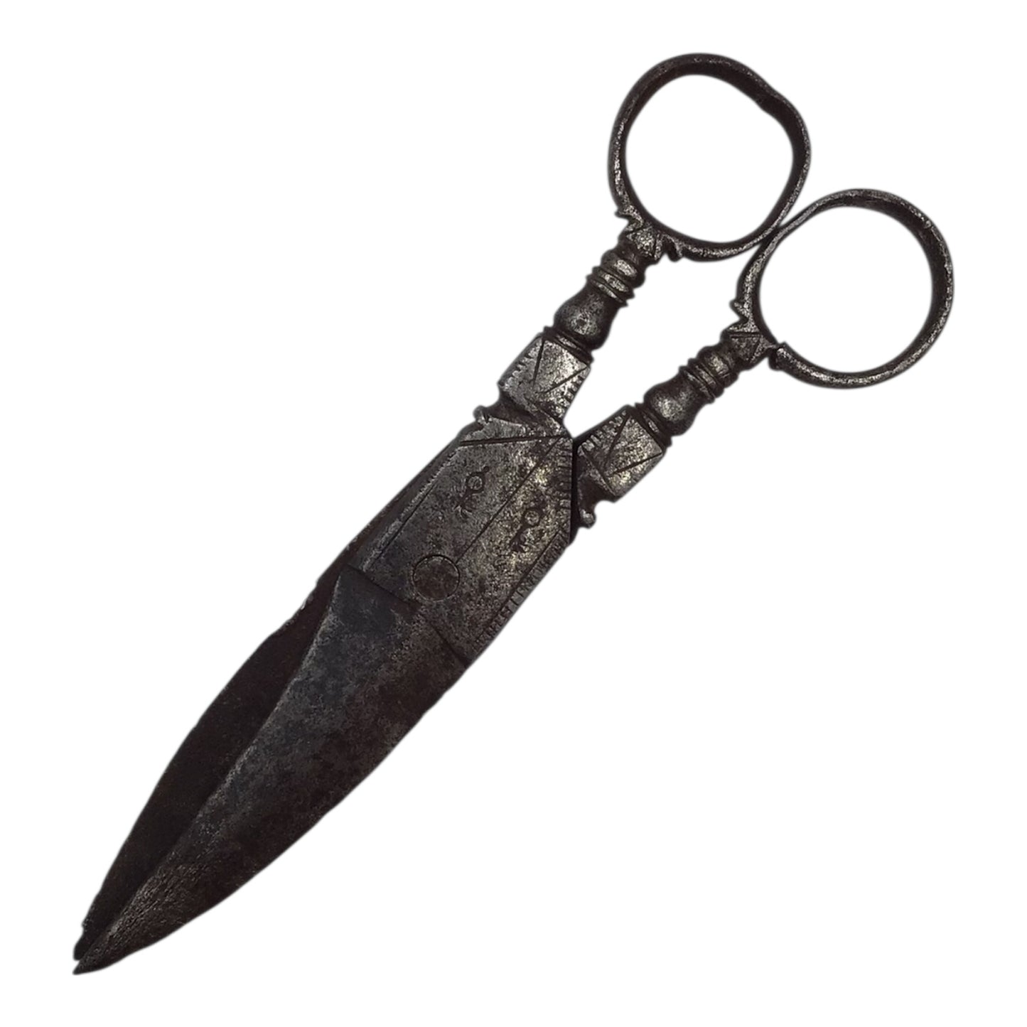 Victorian Era or Earlier Antique Steel Engraved Scissors