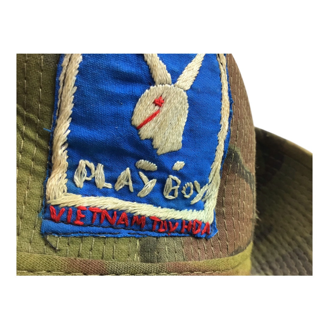 Vietnam War Era Boonie Cap with In-Country “Playboy Vietnam - Tuy Hoa” Insignia