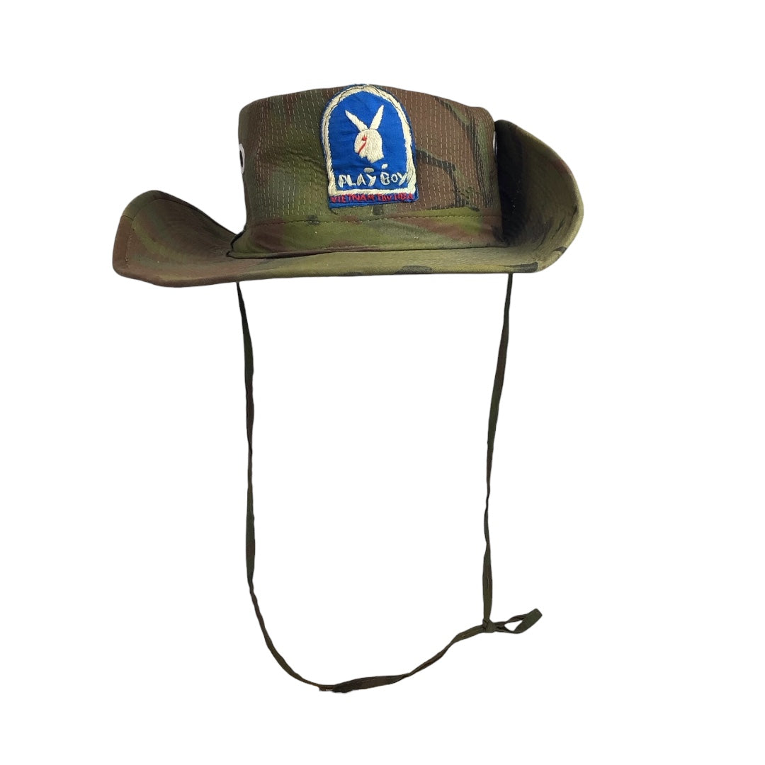 Vietnam War Era Boonie Cap with In-Country “Playboy Vietnam - Tuy Hoa” Insignia
