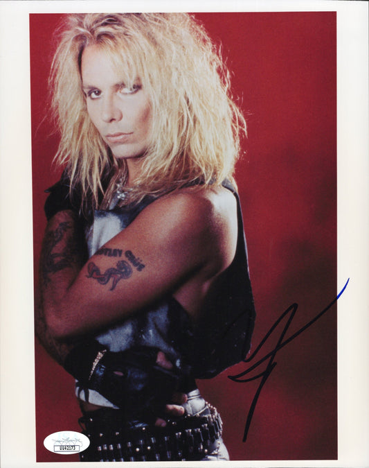 Vince Neil Signed Photo 8x10 Motley Crue Early Rare JSA & PSA LOA