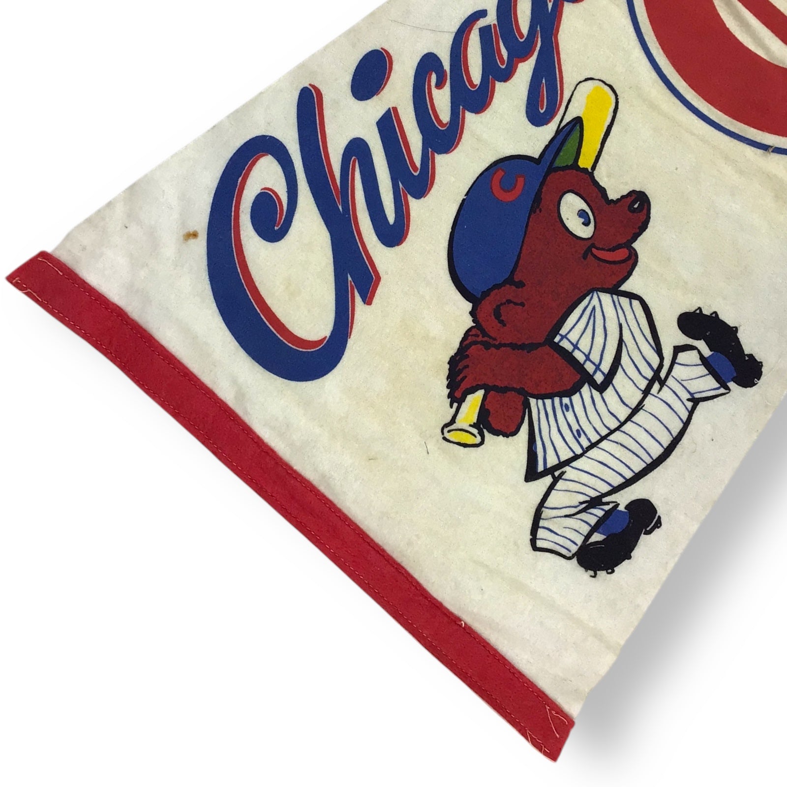 Vintage 1940s Chicago Cubs Pennant – Full Size Wrigley Field MLB
