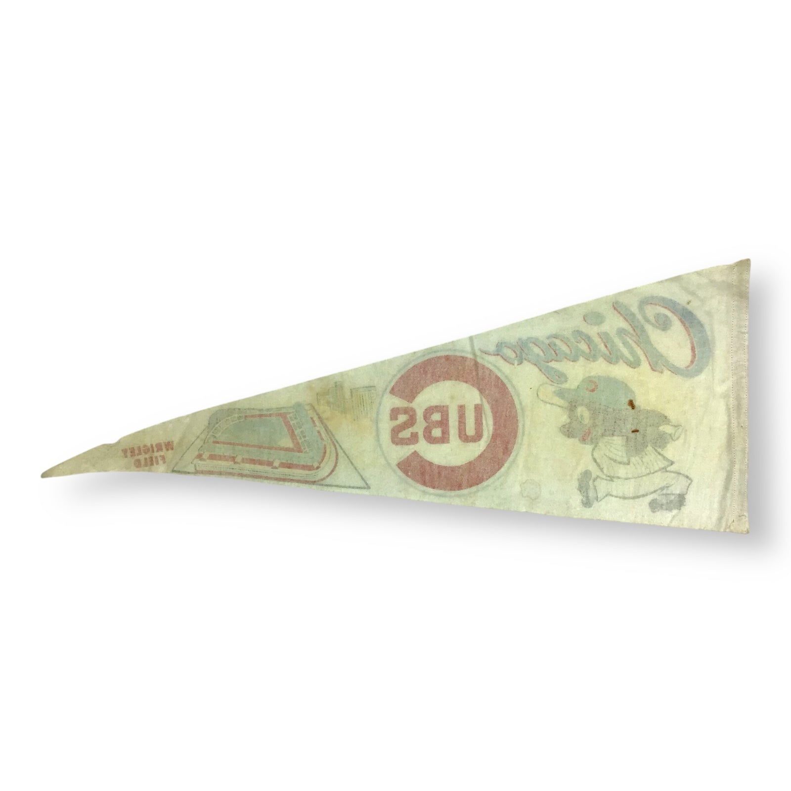 Vintage 1940s Chicago Cubs Pennant – Full Size Wrigley Field MLB