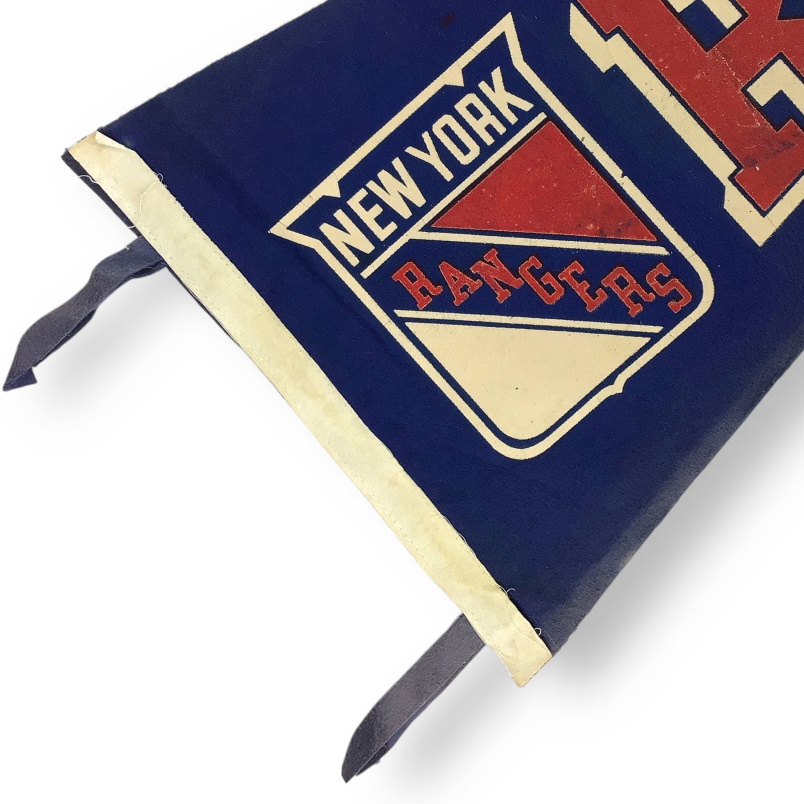 Vintage 1950s New York Rangers Felt Pennant – Blue & Red, Rare NHL