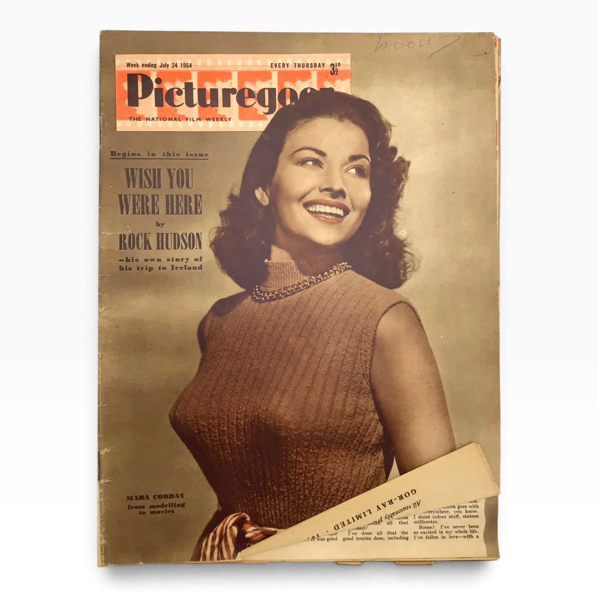 Vintage 1954 Picturegoer Film and Entertainment British Film Magazine Set - 8 Issues