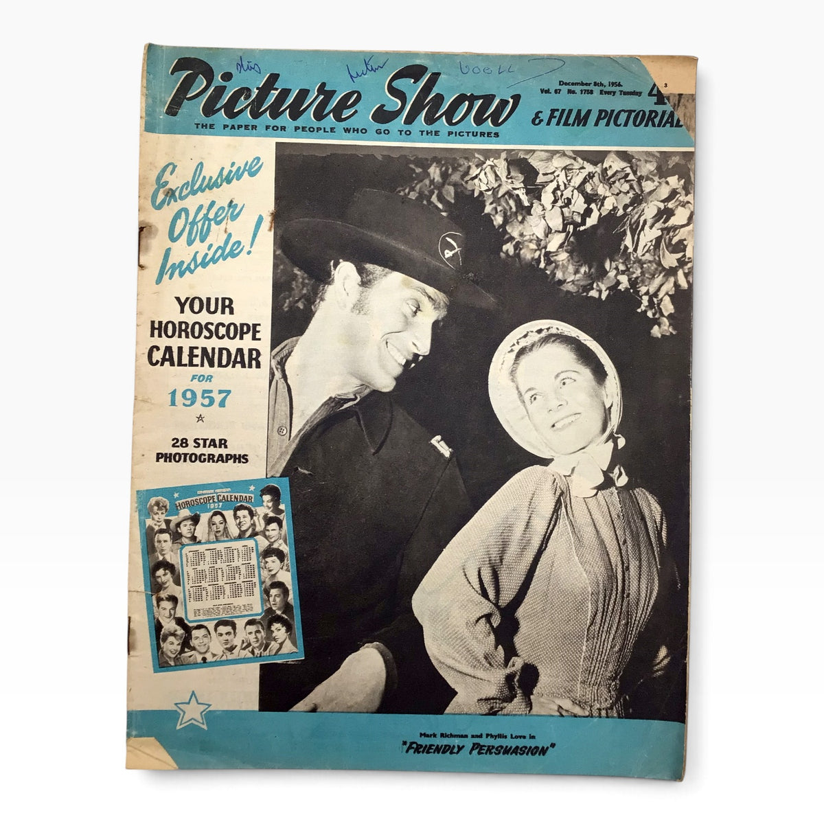 Vintage 1956 Picture Show & Film Pictorial British Film Magazine Set - 14 Issues