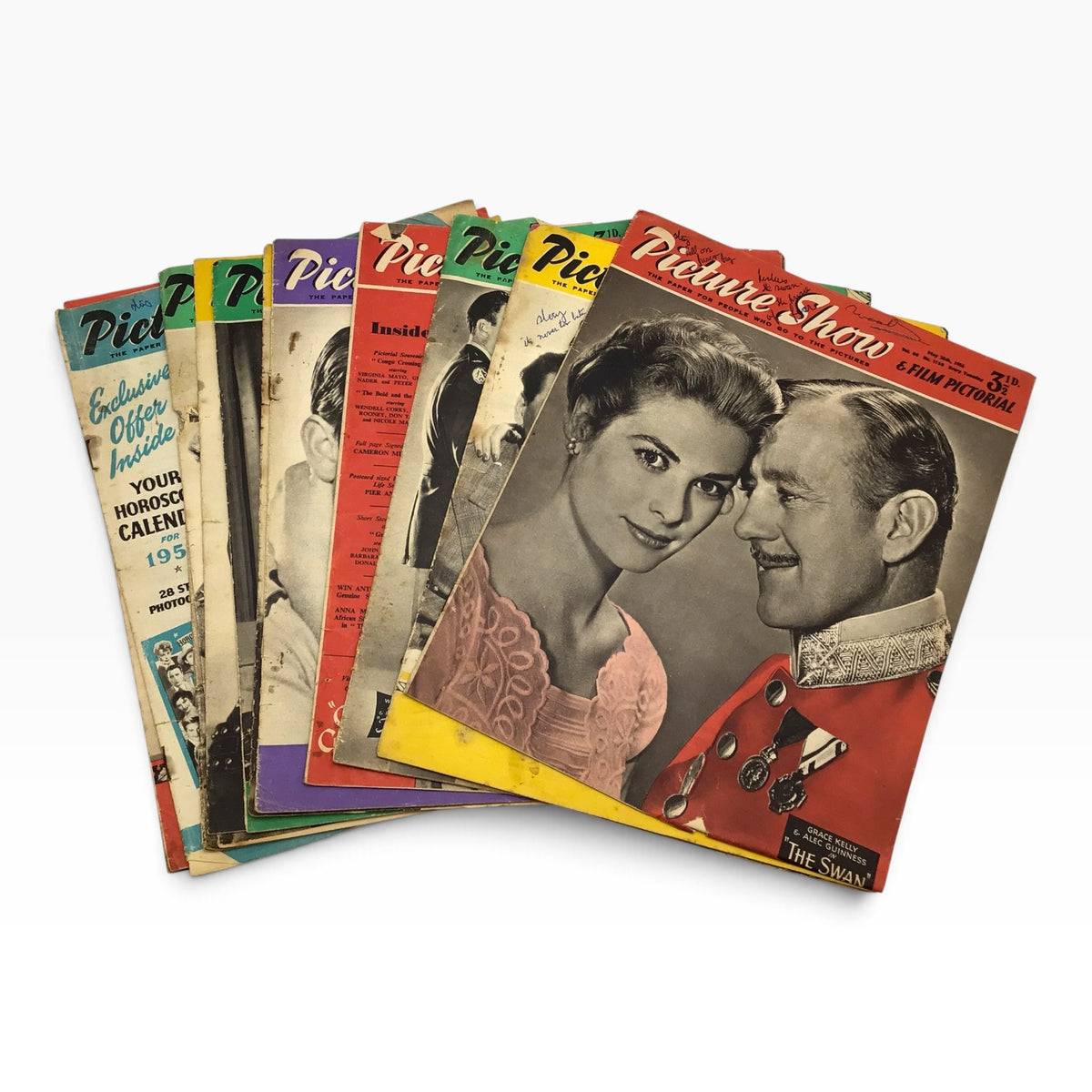 Vintage 1956 Picture Show & Film Pictorial British Film Magazine Set - 14 Issues