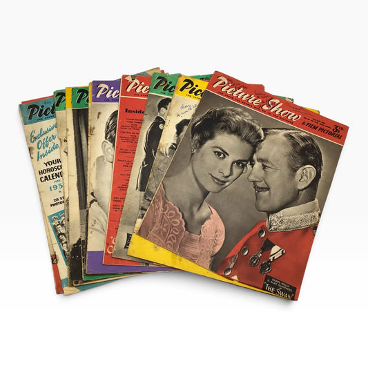 Vintage 1956 Picture Show & Film Pictorial British Film Magazine Set - 14 Issues
