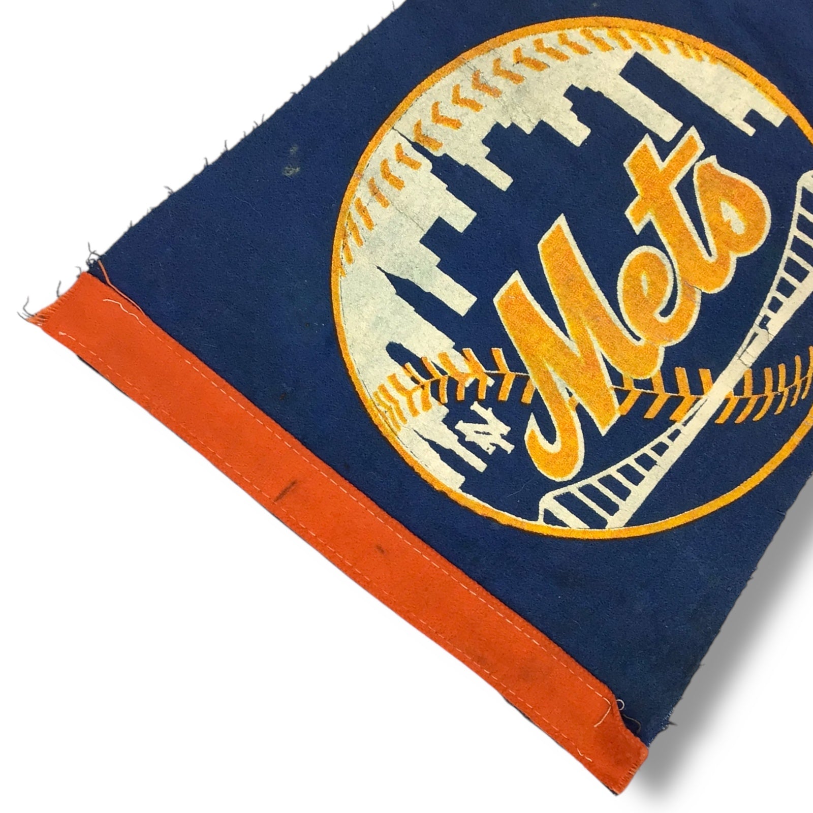 Vintage 1960s-1970s New York Mets Pennant Wool/Felt 26" – Great Print!
