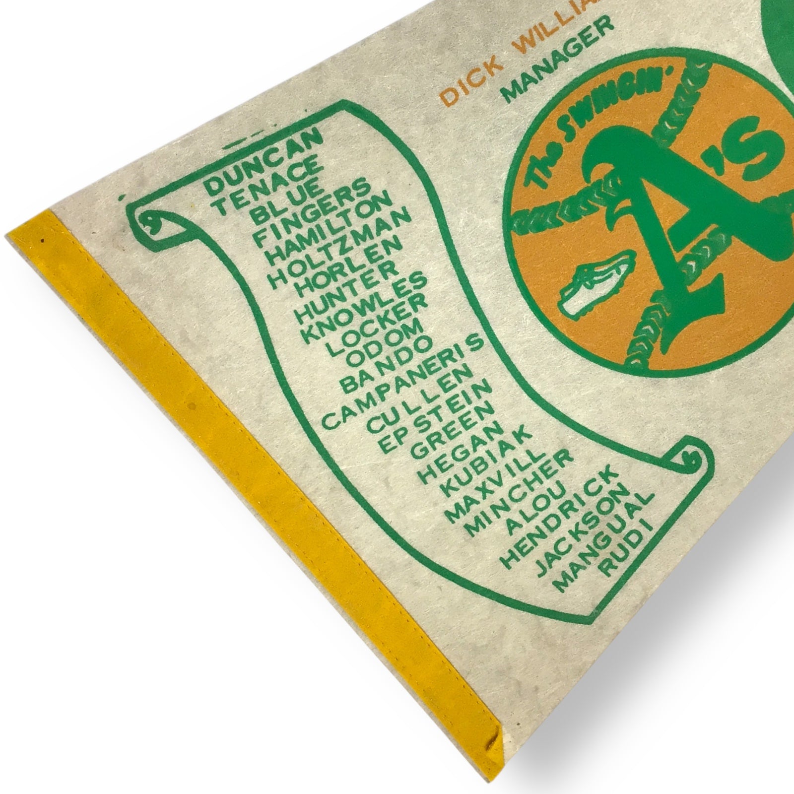 Vintage 1972 Oakland A’s Pennant – World Champions MLB 30” Felt