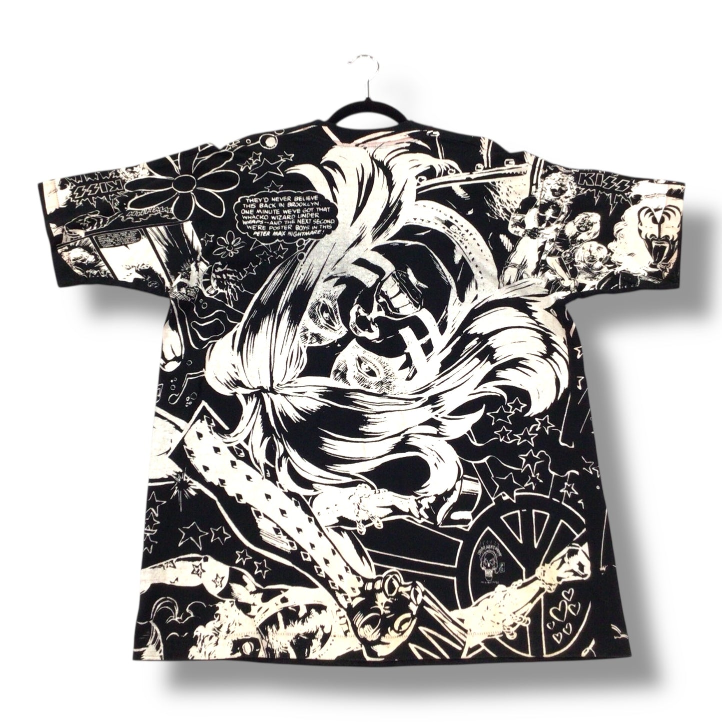 Vintage 1995 KISS Mega Marvel Comic Strip Design Band T-Shirt (Kiss Army Depot)