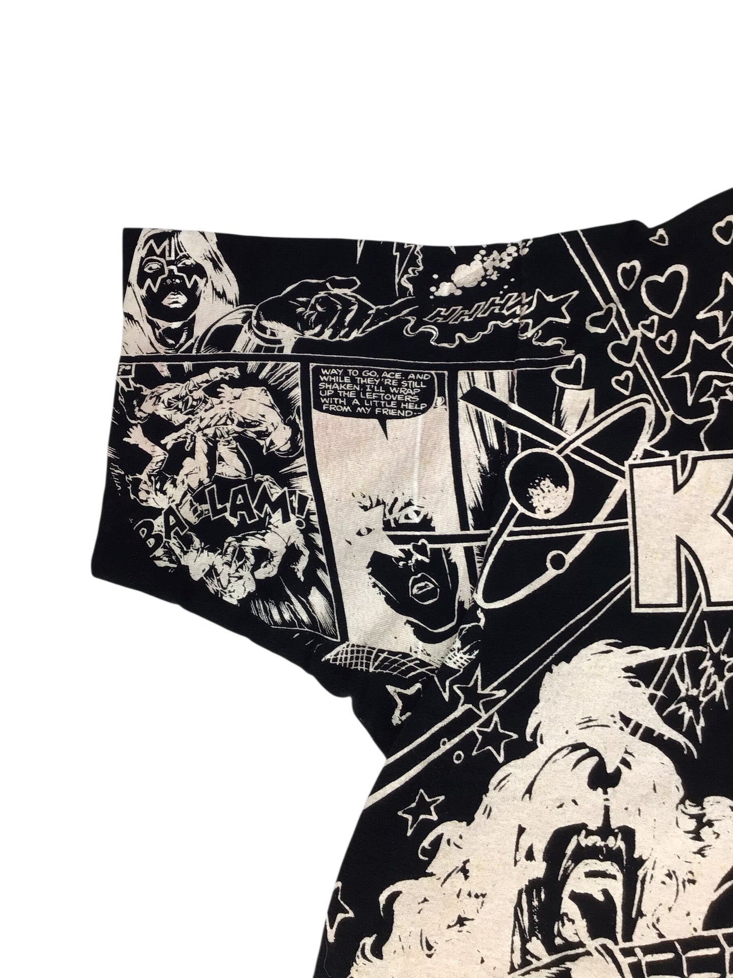 Vintage 1995 KISS Mega Marvel Comic Strip Design Band T-Shirt (Kiss Army Depot)