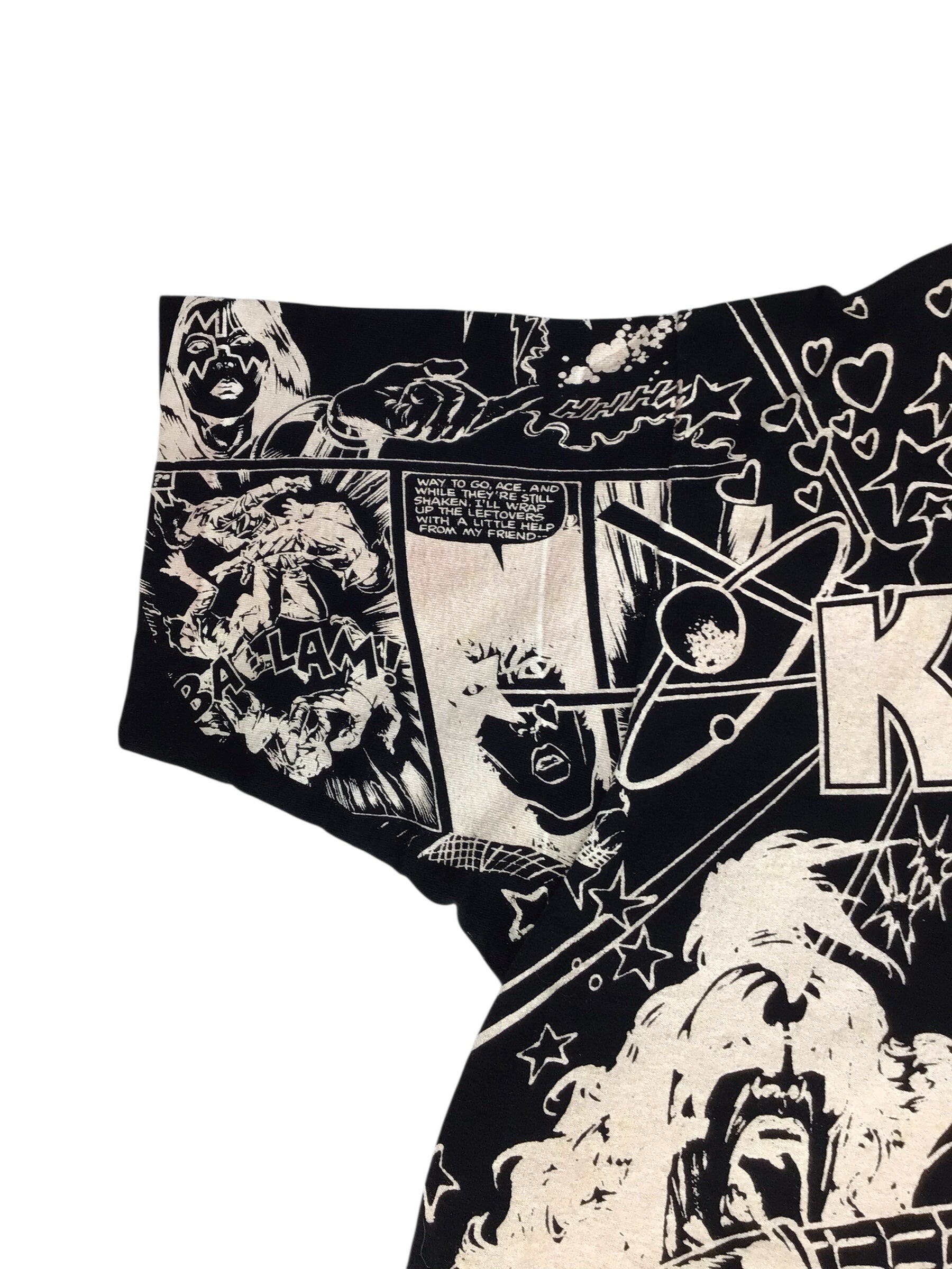 Vintage 1995 KISS Mega Marvel Comic Strip Design Band T-Shirt (Kiss Army Depot)