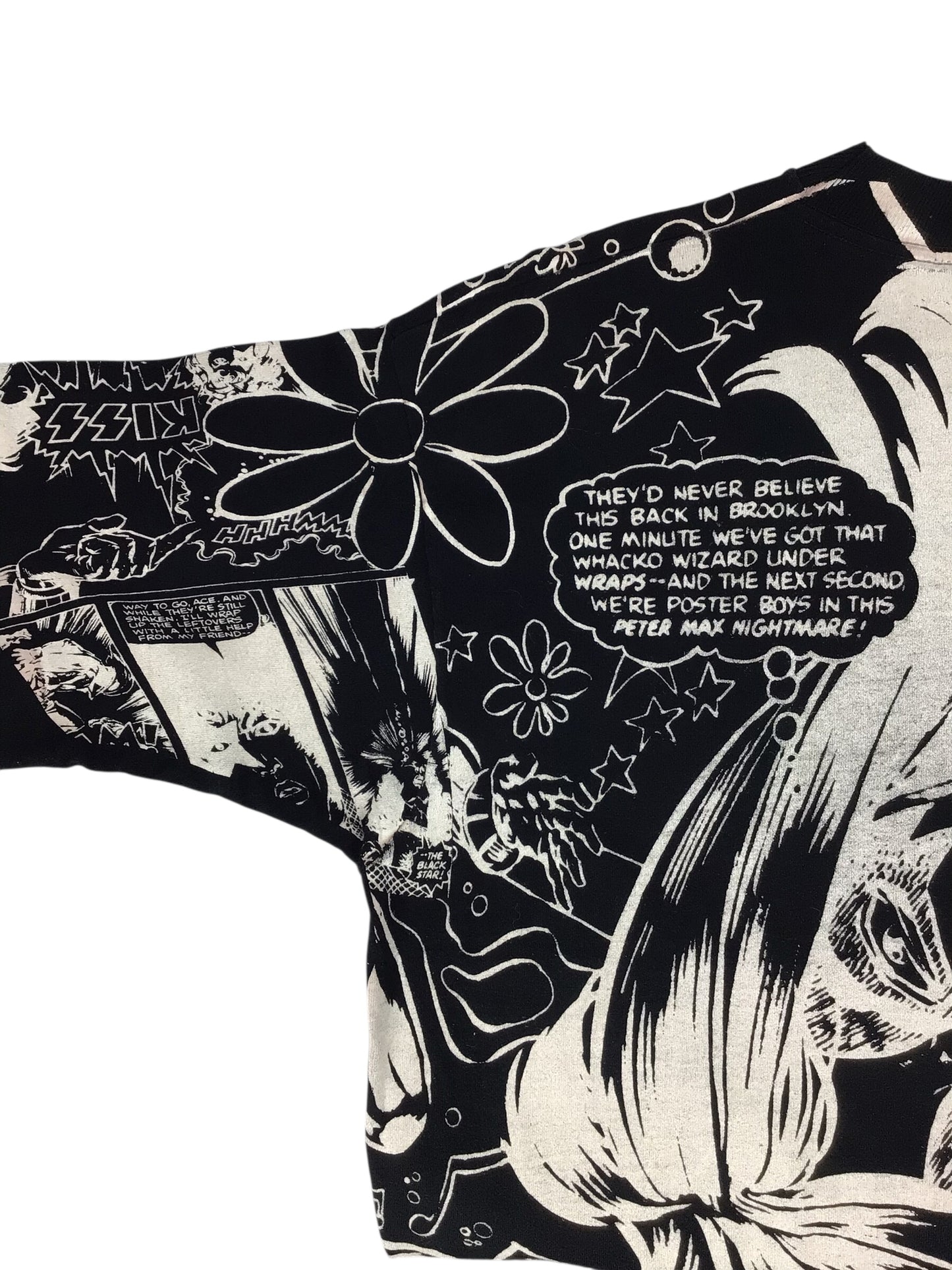 Vintage 1995 KISS Mega Marvel Comic Strip Design Band T-Shirt (Kiss Army Depot)