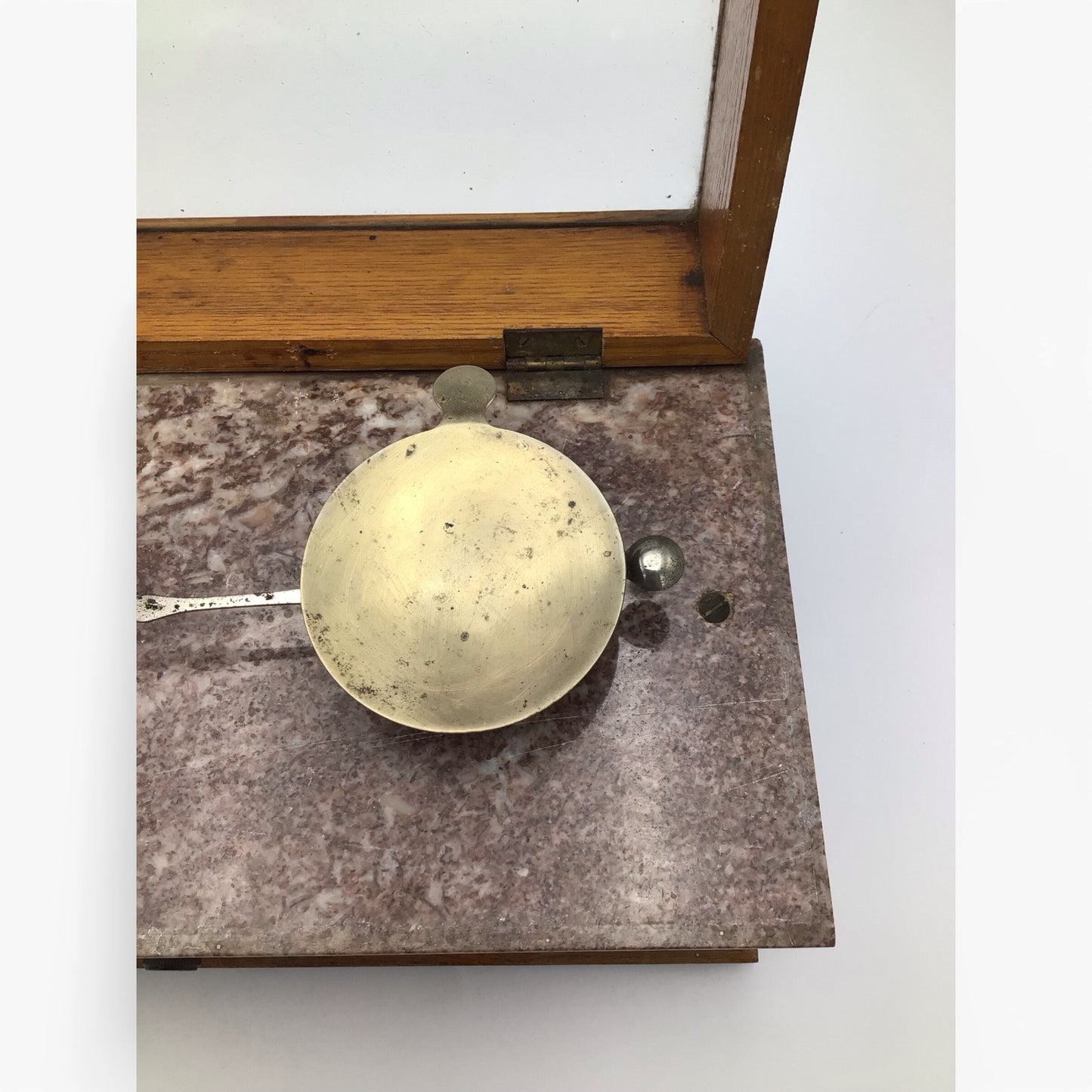 Vintage Apothecary Scale - Marble and Wood