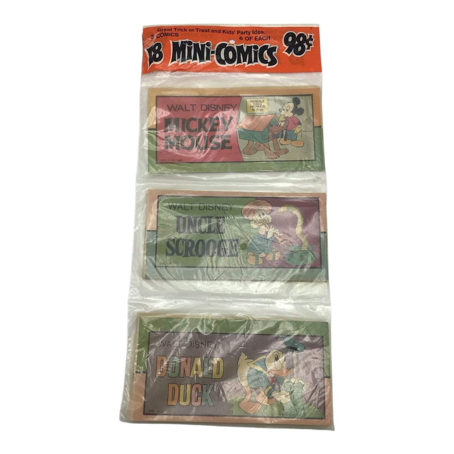 Vintage Halloween Trick or Treat Mini Comic Pack - Donald Duck/Mickey Mouse