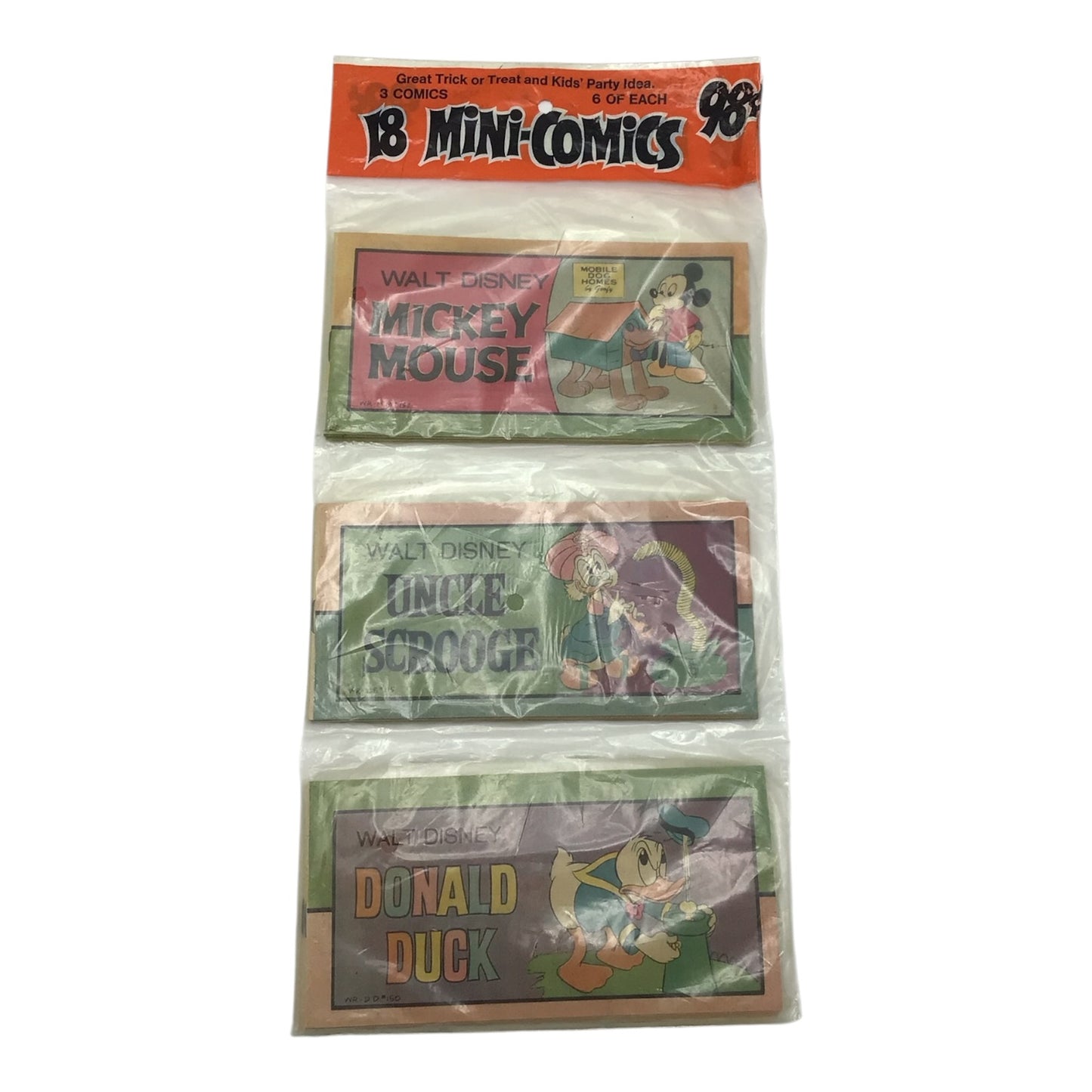 Vintage Halloween Trick or Treat Mini Comic Pack - Donald Duck/Mickey Mouse