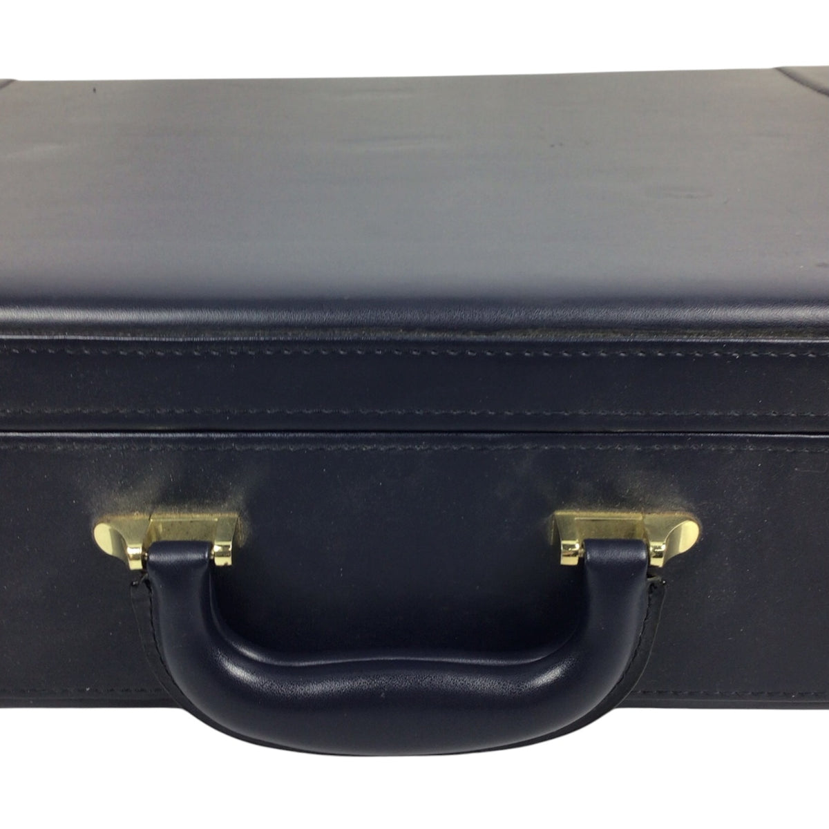 Vintage Jewelry Salesman Leather Briefcase - Original Combination Tabs Intact