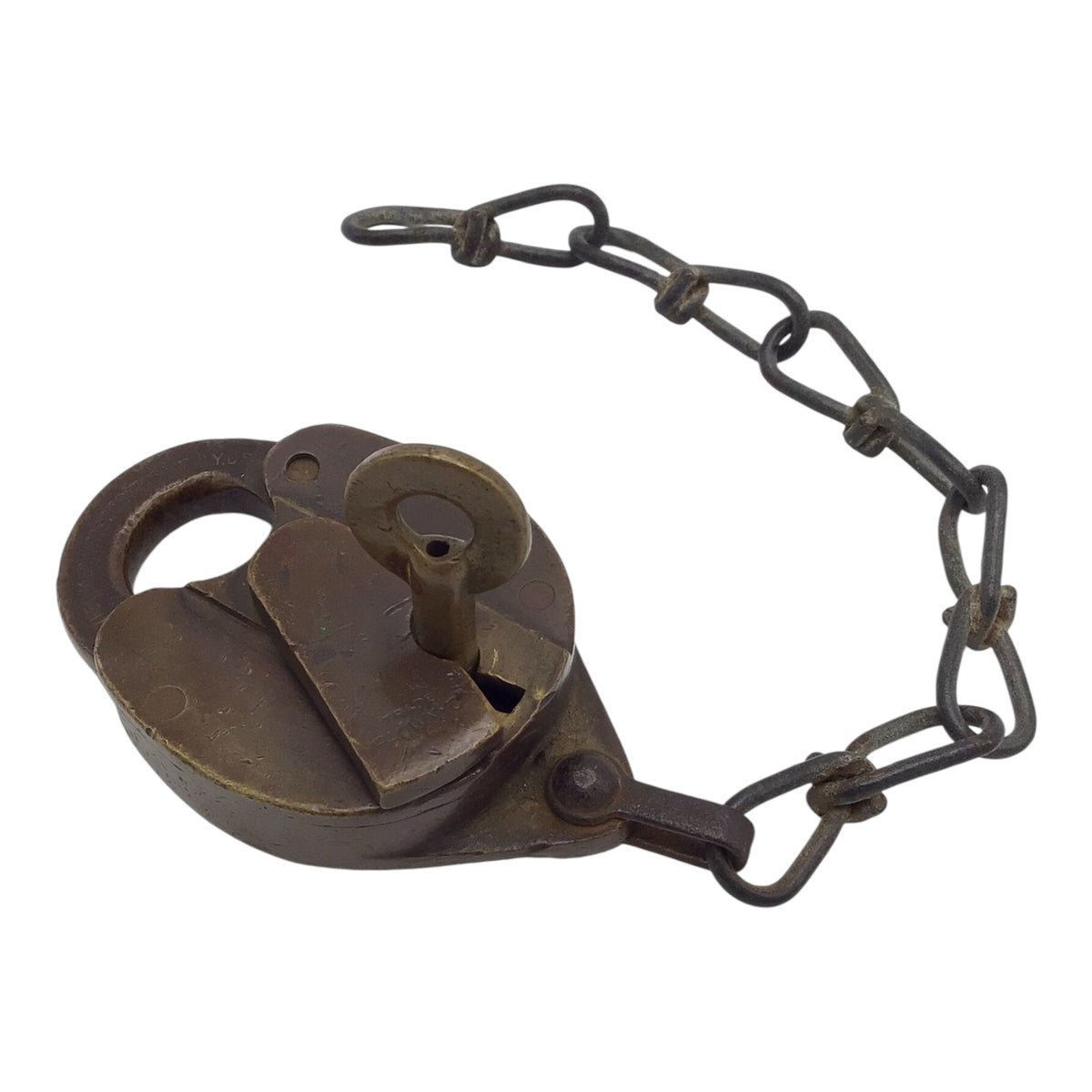 Vintage Railroad Brass Conductors Keyring w/ 9 Adlake Keys, 19/20th c Rare Antique Train Collectible
