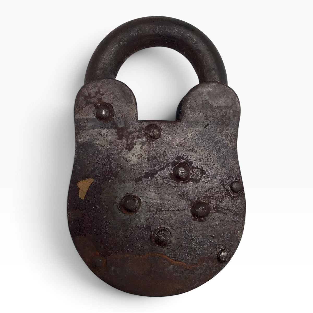 Vintage-Style Cast Iron Alcatraz Prison Padlock with 2 Skeleton Keys