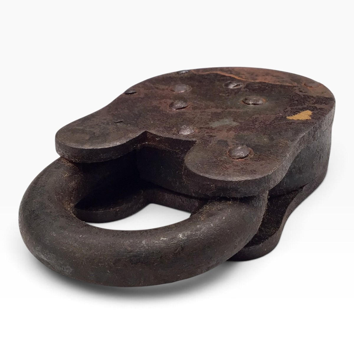 Vintage-Style Cast Iron Alcatraz Prison Padlock with 2 Skeleton Keys