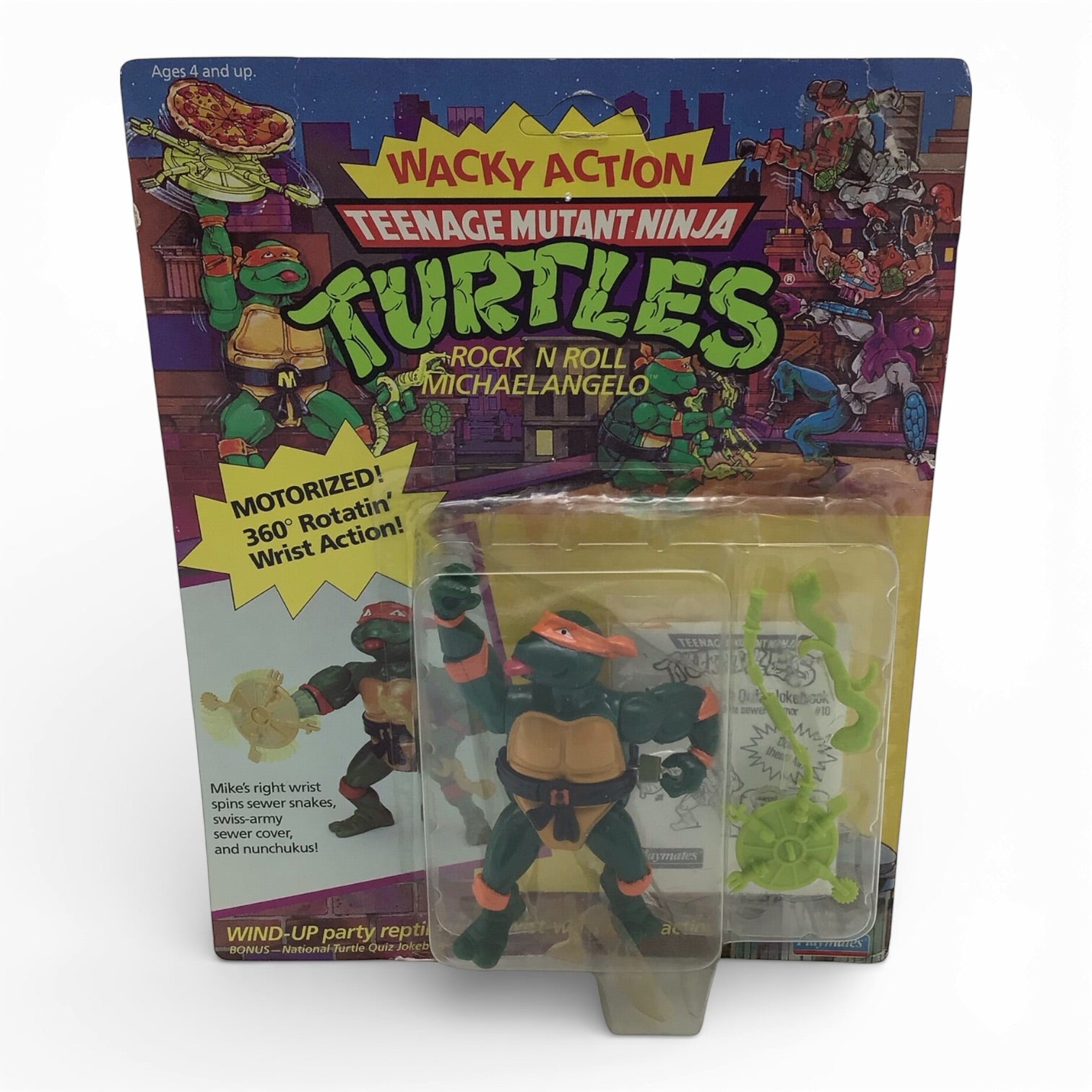 Vintage Teenage Mutant Ninja Turtles Rock n Roll Michaelangelo Action Figure 1989