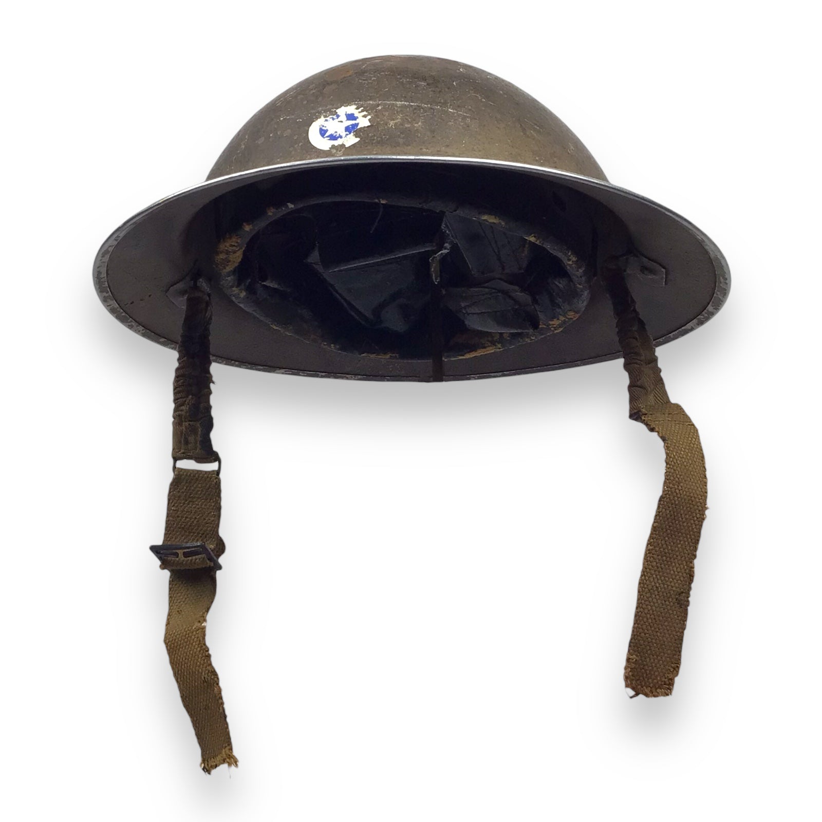 Vintage U.S. M1917A1 “Kelly” Helmet – WWII Era with Partial Liner