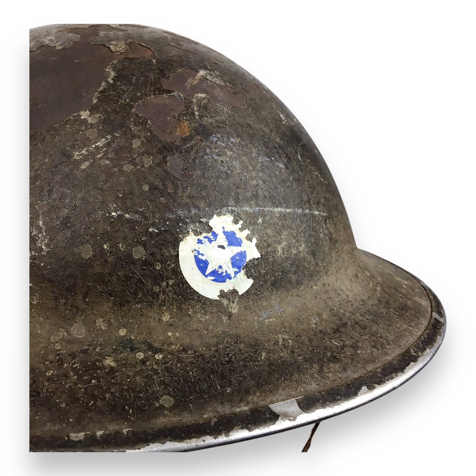 Vintage U.S. M1917A1 “Kelly” Helmet – WWII Era with Partial Liner