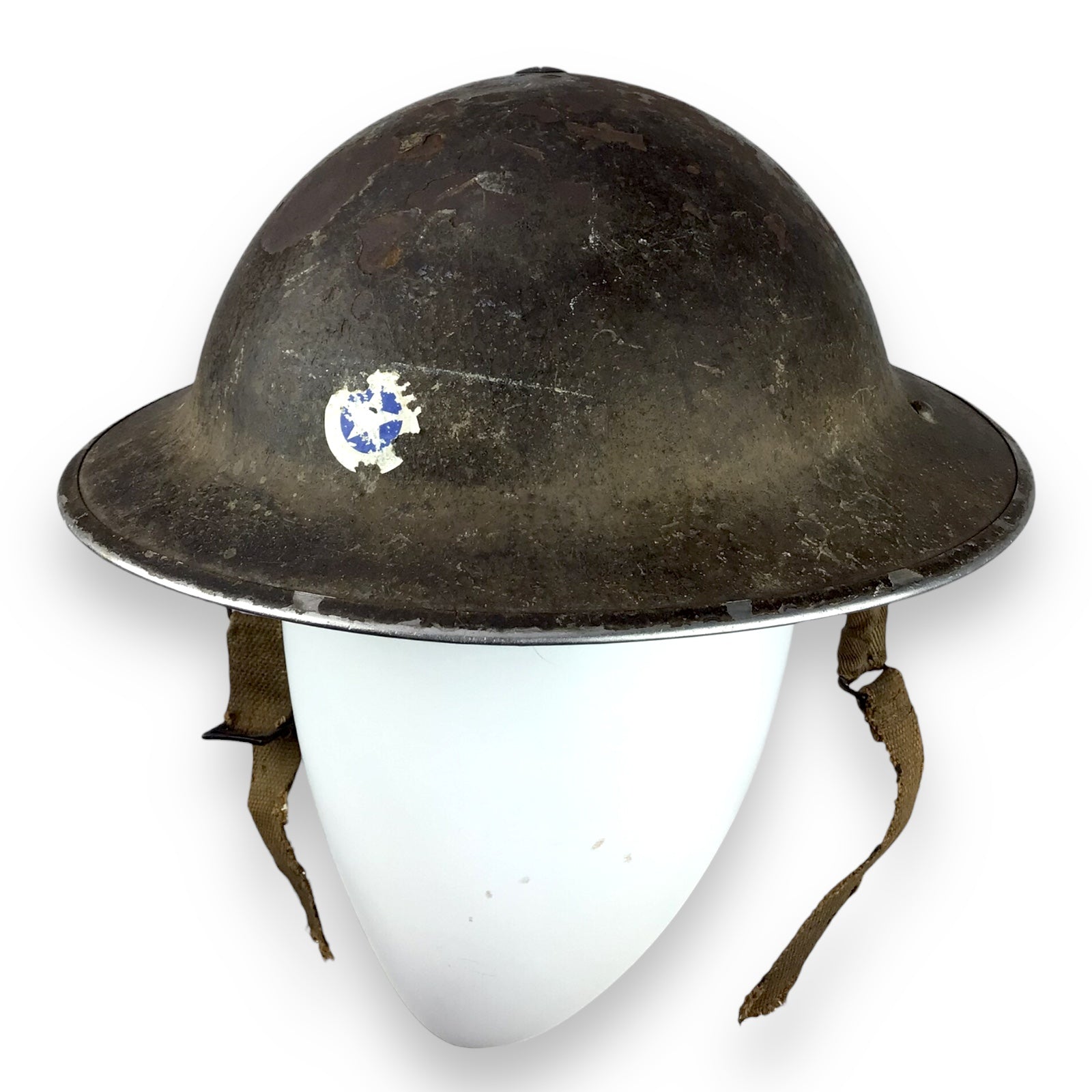 Vintage U.S. M1917A1 “Kelly” Helmet – WWII Era with Partial Liner