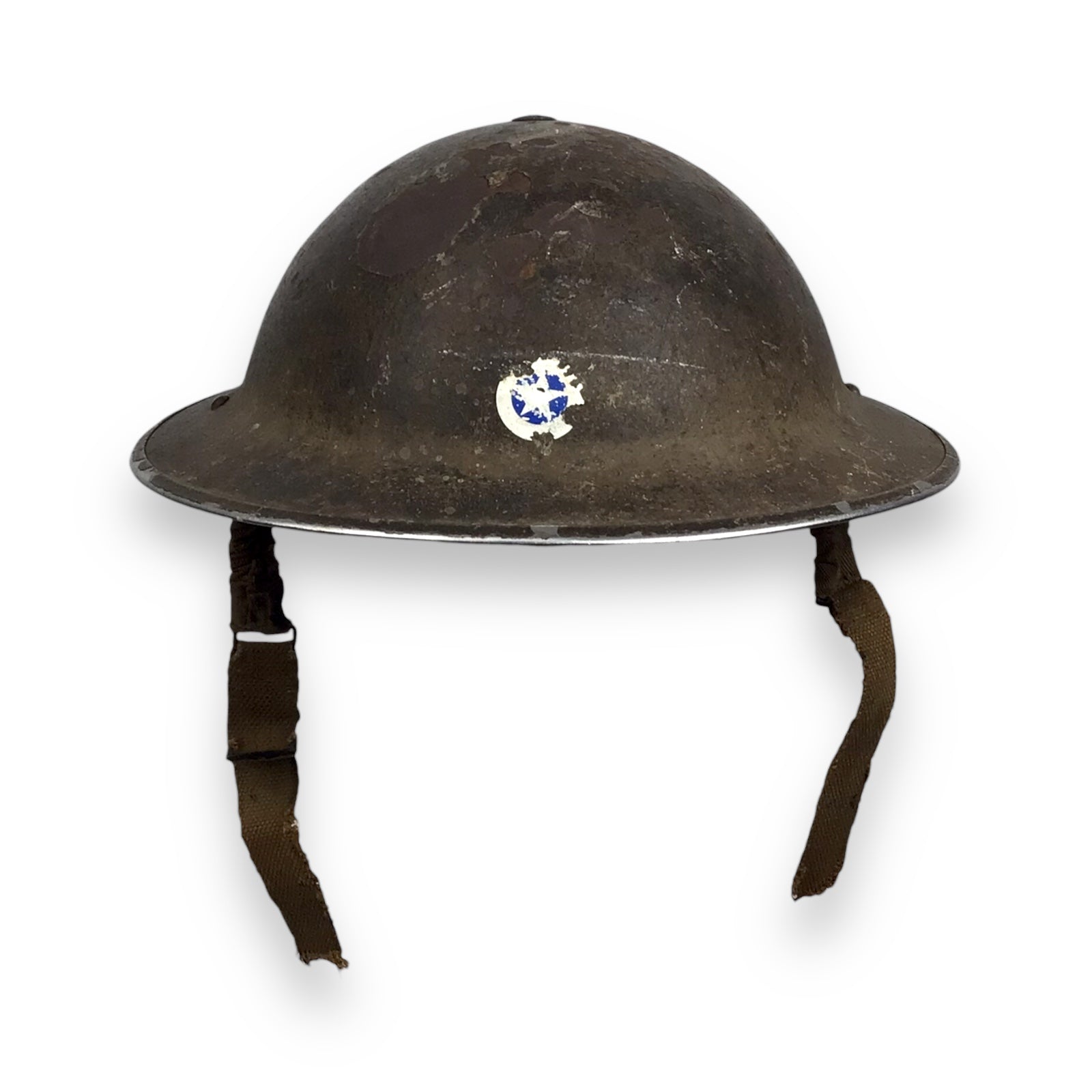 Vintage U.S. M1917A1 “Kelly” Helmet – WWII Era with Partial Liner