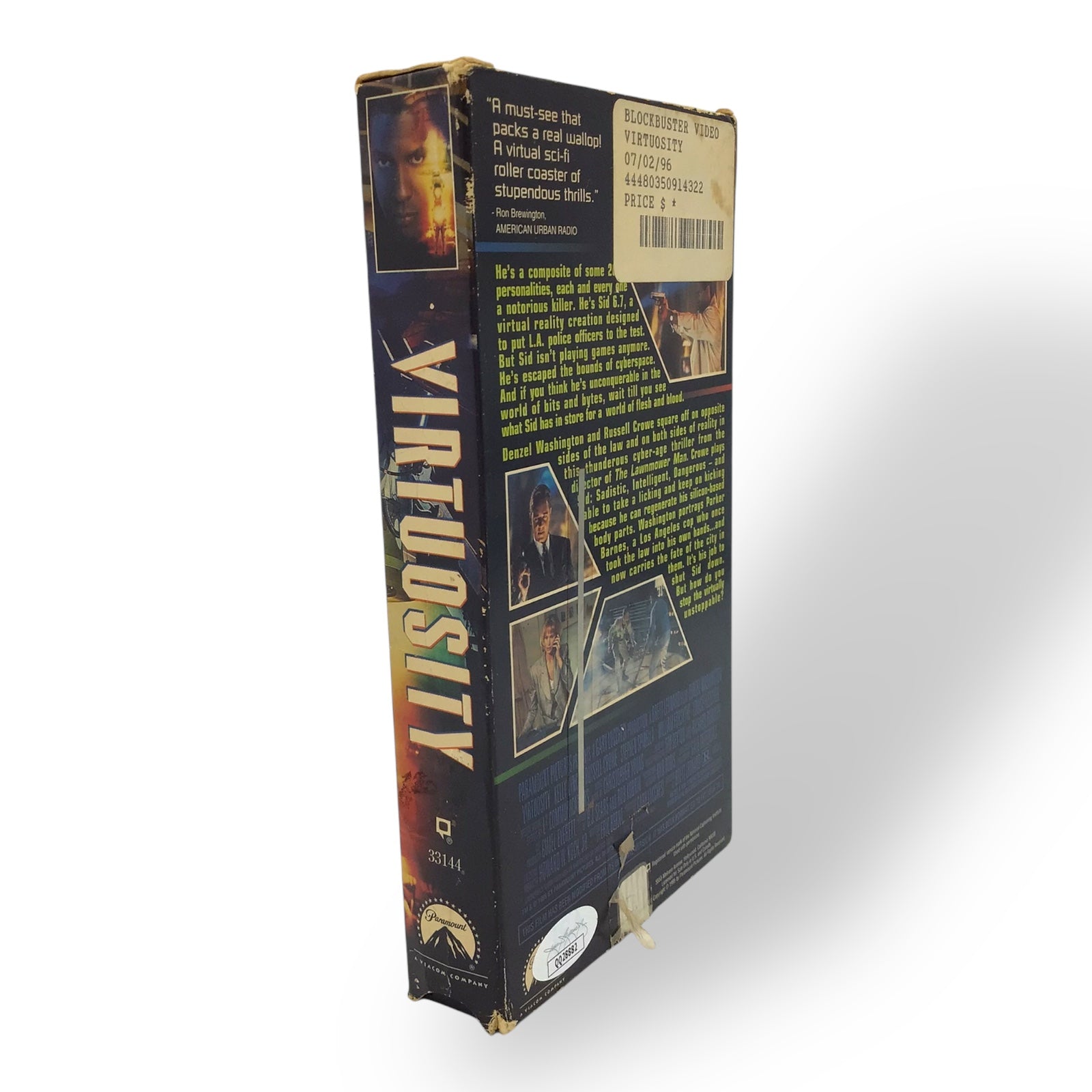 Virtuosity – Denzel Washington Signed VHS – JSA Authenticated COA