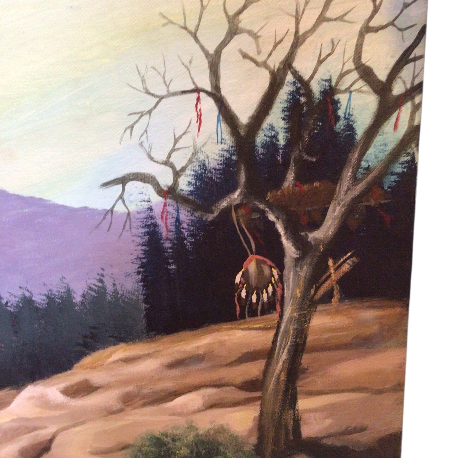 Visit To An Old Friend by Jeff Yellowhair of Kiowa Nation 1991