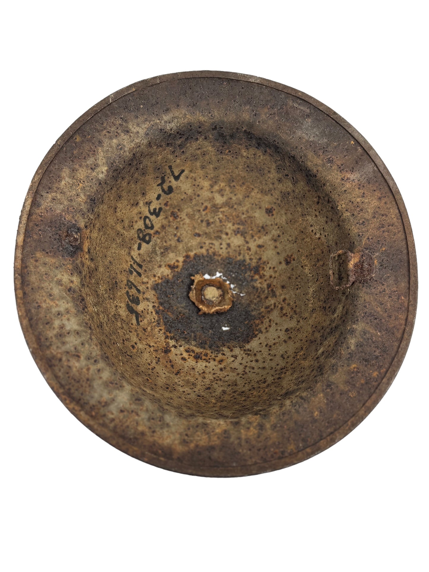WW1 U.S. or British Doughboy Helmet Shell with Rare Camo + Double Flash Unit Designations!