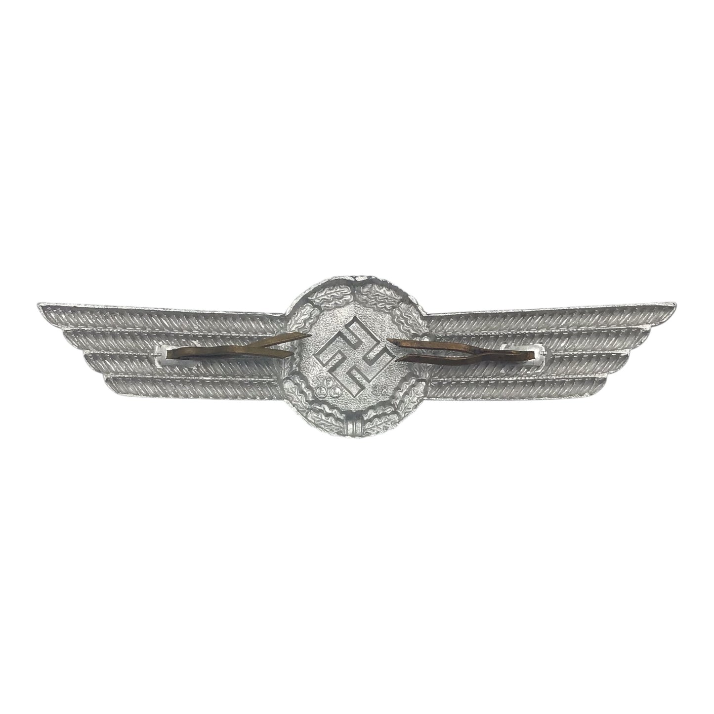 WW2 German Civilian Luftwaffe Fire Brigade Visor Cap Wreath Insignia